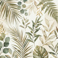Botanical Watercolor Leaf Mural Wallpaper with Gold Accents Mural Wallpaper - room preview 04