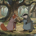 Storybook Woodland Friends Mural Wallpaper — Whimsical Forest Decor Mural Wallpaper - room preview 04
