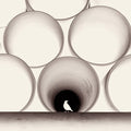 Industrial Pipe and Bird Mural Wallpaper — Minimalist Geometric Mural Wallpaper - room preview 04