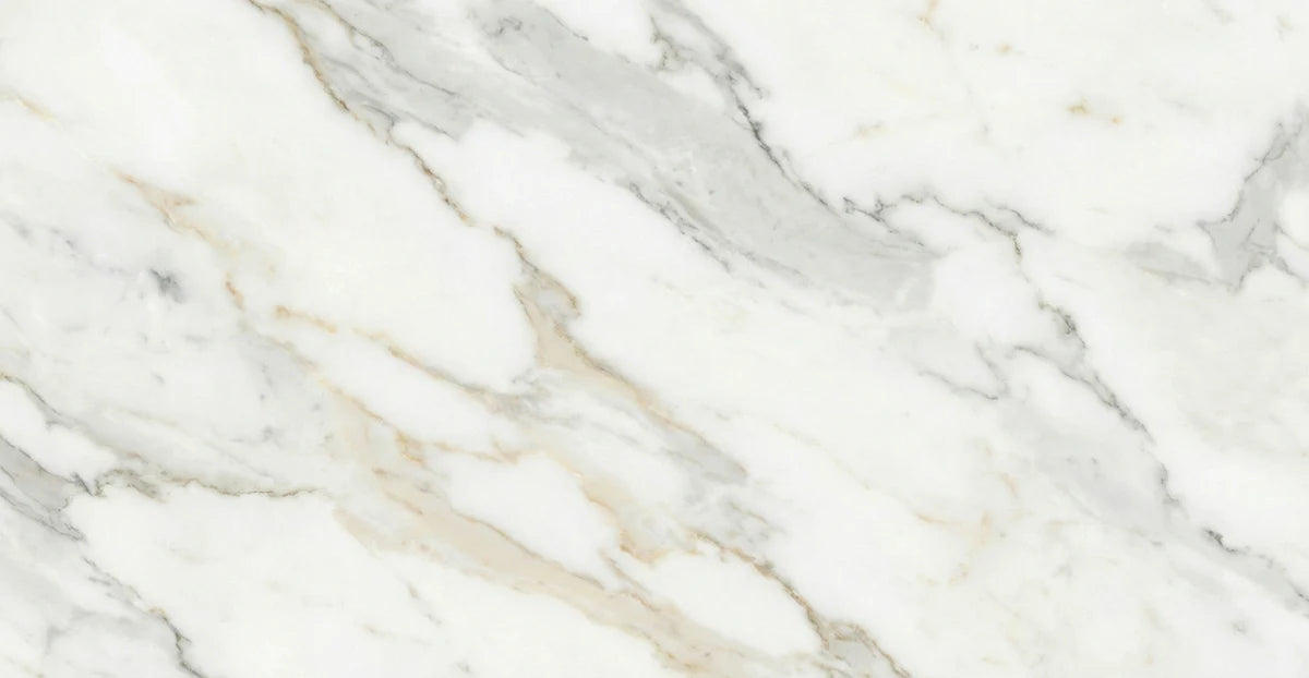 White and Gold Marble Mural Wallpaper — Sophisticated Stone Design Mural Wallpaper - room preview 04