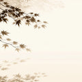 Zen Maple Branch Mural Wallpaper — Minimalist Ink Wash Design Mural Wallpaper - room preview 04