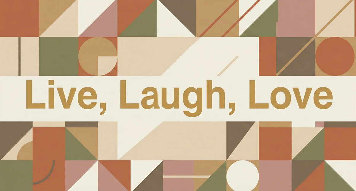 Geometric Typography Mural Wallpaper — Modern Earthy Patchwork Mural Wallpaper - room preview 04