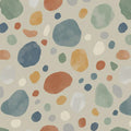 Abstract Watercolor Pebble Mural Wallpaper — Boho Earth Tone Design Mural Wallpaper - room preview 04
