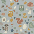 Woodland Creatures Mural Wallpaper — Playful Nature Scene Mural Wallpaper - room preview 04