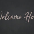 Welcome Home Script Mural Wallpaper — Moody Minimalist Design Mural Wallpaper - room preview 04