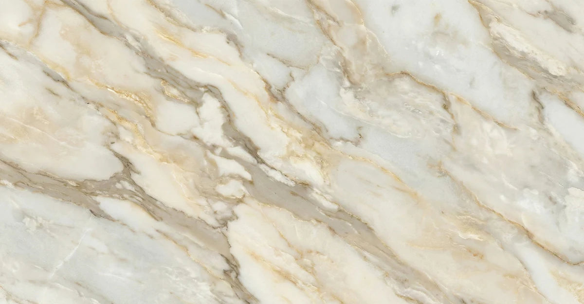 Cream and Gold Marble Texture Mural Wallpaper — Organic Stone Finish Mural Wallpaper - room preview 04