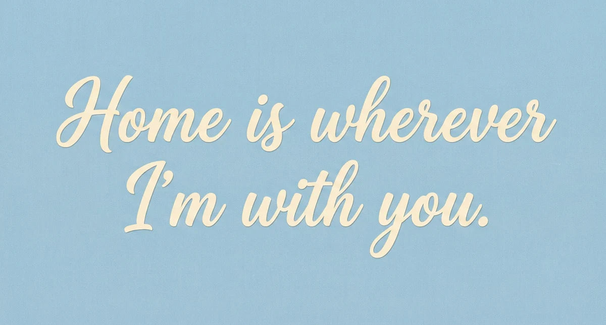 Home Quote Mural Wallpaper — Minimalist Cursive Typography Mural Wallpaper - room preview 04