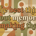 Retro Memories Typography Mural Wallpaper — 70s Geometric Graphic Mural Wallpaper - room preview 04