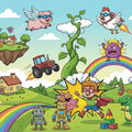 Superhero Farm Adventure Mural Wallpaper — Fun Cartoon Wall Decor Mural Wallpaper - room preview 04