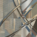 Metallic Geometric Abstract Mural Wallpaper — Modern Architectural Mural Wallpaper - room preview 04