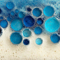 Abstract Liquid Blue Bubble Mural Wallpaper — Fluid Modern Art Mural Wallpaper - room preview 04