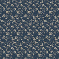 Vintage Botanical Vine Mural Wallpaper — Deep Navy and Cream Mural Wallpaper - room preview 04