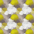 Chrysanthemum Bloom Mural Wallpaper — Energetic Botanical Art Mural Wallpaper - room preview 04