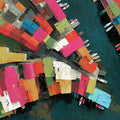 Aerial Mediterranean Village Mural Wallpaper — Colorful Art Mural Wallpaper - room preview 04