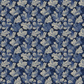 Indigo Acanthus Leaf Mural Wallpaper — Traditional Botanical Pattern Mural Wallpaper - room preview 04
