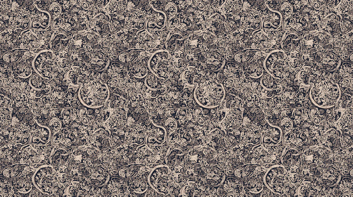 Tangled Filigree Mural Wallpaper — Gothic Maximalist Aesthetic Mural Wallpaper - room preview 04