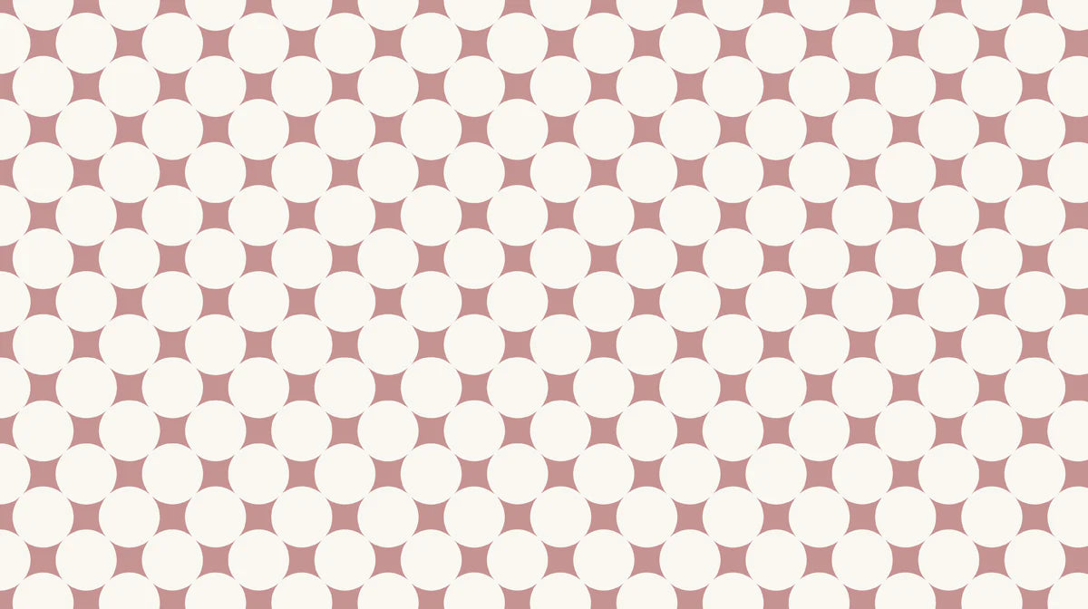 Minimalist Polka Dot Mural Wallpaper — Soft Mauve and Cream Mural Wallpaper - room preview 04