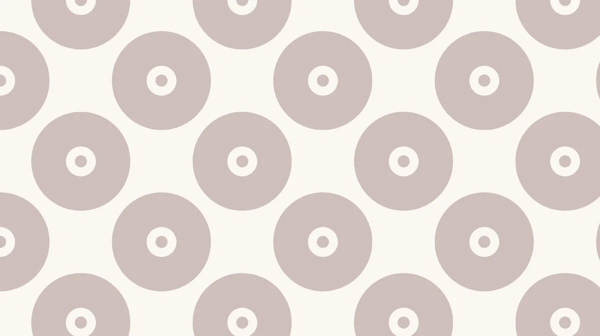 Minimalist Taupe Circle Mural Wallpaper — Scandi Pattern Decor Mural Wallpaper - room preview 04