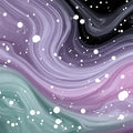 Cosmic Fluid Mural Wallpaper — Abstract Purple and Teal Galaxy Art Mural Wallpaper - room preview 04