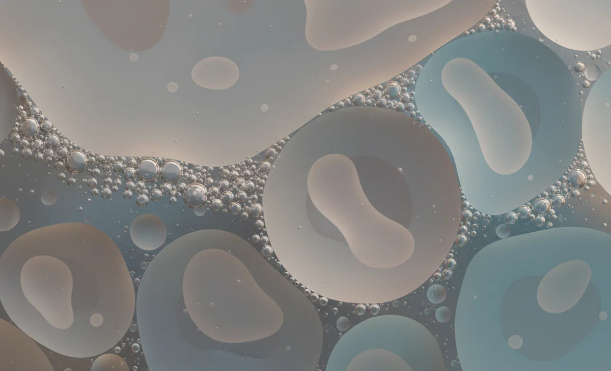 Macro Fluid Bubble Mural Wallpaper — Soft Earth Tone Fluid Art Mural Wallpaper - room preview 04