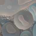 Macro Fluid Bubble Mural Wallpaper — Soft Earth Tone Fluid Art Mural Wallpaper - room preview 04
