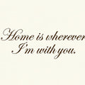 Home is Wherever I'm With You Mural Wallpaper — Minimalist Script Mural Wallpaper - room preview 04