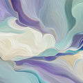 Fluid Motion Mural Wallpaper — Abstract Blue and Purple Wave Design Mural Wallpaper - room preview 04