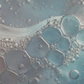 Macro Fluid Bubble Mural Wallpaper — Soft Blue Abstract Mural Wallpaper - room preview 04