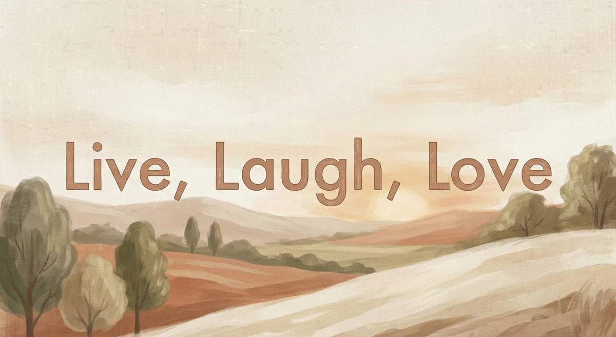 Sunrise Landscape Typography Mural Wallpaper — Earthy Text Mural Mural Wallpaper - room preview 04