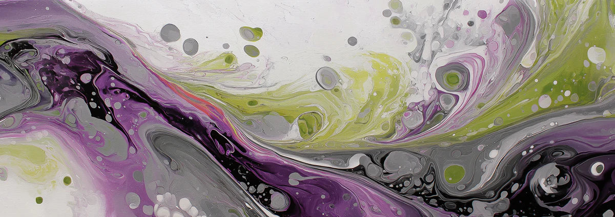 Fluid Motion Abstract Mural Wallpaper — Modern Artistic Statement Mural Wallpaper - room preview 04