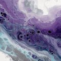 Fluid Purple and Teal Marble Mural Wallpaper — Modern Abstract Mural Wallpaper - room preview 04