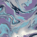 Fluid Marble Mural Wallpaper — Artistic Purple and Teal Abstract Mural Wallpaper - room preview 04