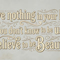 William Morris Quote Mural Wallpaper — Vintage Arts and Crafts Style Mural Wallpaper - room preview 04