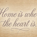 Home is Where the Heart Is Mural Wallpaper — Rustic Typography Mural Wallpaper - room preview 04