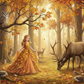 Autumn Woodland Fairy Tale Mural Wallpaper — Whimsical Forest Scene Mural Wallpaper - room preview 04