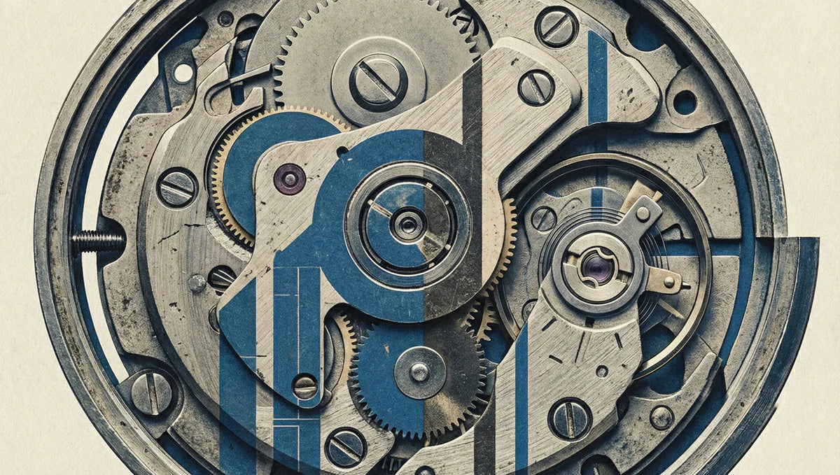 Mechanical Watch Movement Mural Wallpaper — Modern Industrial Art Mural Wallpaper - room preview 04