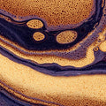 Fluid Cell Abstract Mural Wallpaper — Deep Gold and Purple Swirls Mural Wallpaper - room preview 04