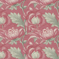Vintage Chrysanthemum Mural Wallpaper — Ornate Botanical Bloom Mural Wallpaper - room preview 04