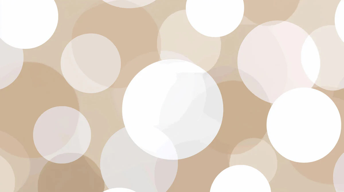 Floating Circles Mural Wallpaper — Soft Earthy Neutral Abstract Mural Wallpaper - room preview 04