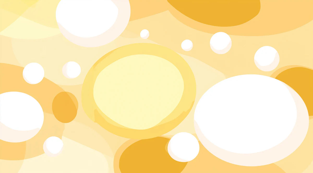 Floating Sunny Orbs Mural Wallpaper — Playful Yellow Abstract Mural Wallpaper - room preview 04