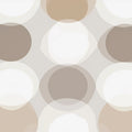 Overlapping Circles Mural Wallpaper — Soft Neutral Mid-Century Style Mural Wallpaper - room preview 04