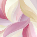 Abstract Organic Curves Mural Wallpaper — Soft Dusty Rose & Cream Mural Wallpaper - room preview 04