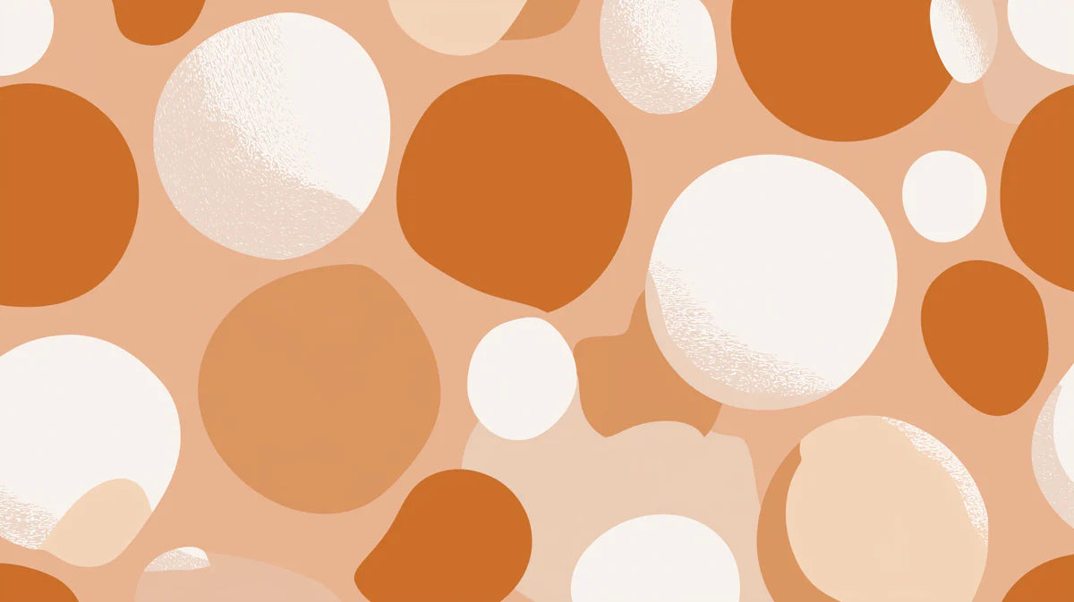 Abstract Pebble Mural Wallpaper — Warm Earthy Organic Tones Mural Wallpaper - room preview 04