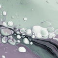 Fluid Cell Abstract Mural Wallpaper — Muted Sage and Lavender Mural Wallpaper - room preview 04