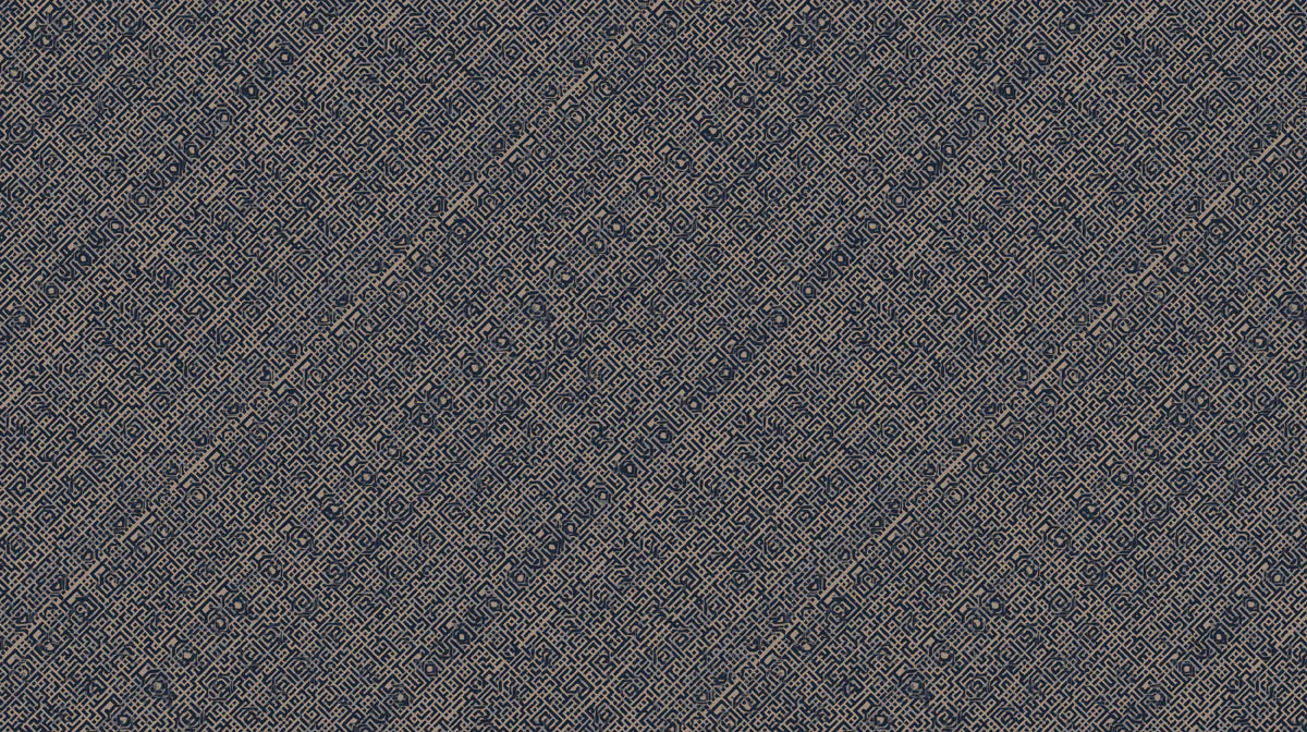 Intricate Navy Labyrinth Mural Wallpaper — Modern Architectural Style Mural Wallpaper - room preview 04