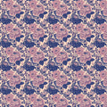 Vintage Rose Garden Mural Wallpaper — Muted Navy and Dusty Pink Mural Wallpaper - room preview 04