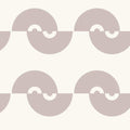 Minimalist Semicircle Wave Mural Wallpaper — Taupe and Off-White Mural Wallpaper - room preview 04