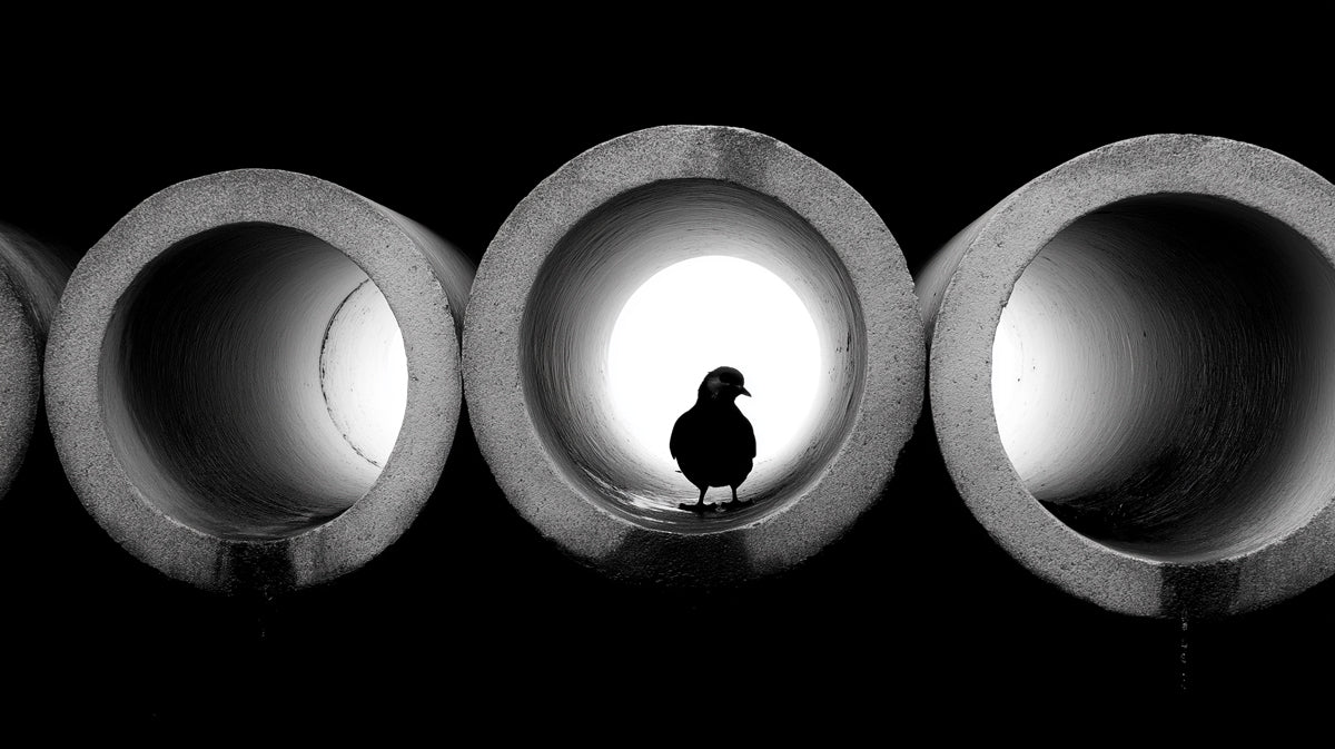 Urban Bird Silhouette Mural Wallpaper — Minimalist Photography Mural Wallpaper - room preview 04