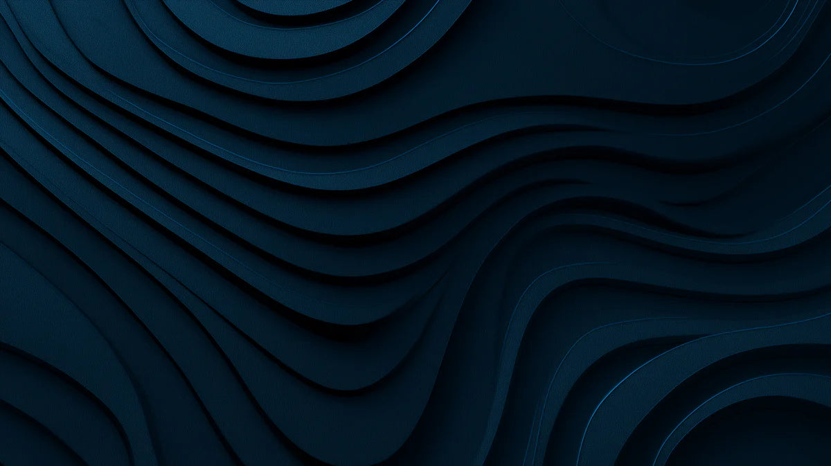 Midnight Wave Abstract Mural Wallpaper — Deep Blue 3D Texture Mural Wallpaper - room preview 04