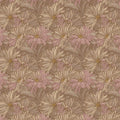 Vintage Chrysanthemum Mural Wallpaper — Warm Taupe and Blush Mural Wallpaper - room preview 04
